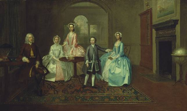 John Thomlinson and Family 1745    by Arthur Devis 1712-1787  Art Institute of Chicago 1956.130